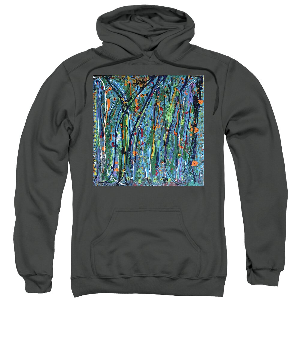 Bright Sweatshirt featuring the painting Mid-Summer Night's Dream by Pam O'Mara