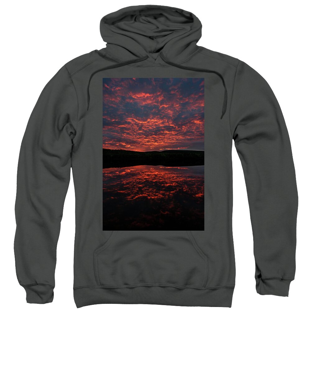 Avaträsket Sweatshirt featuring the photograph Midnight Sun In Norrbotten by Dan Vidal