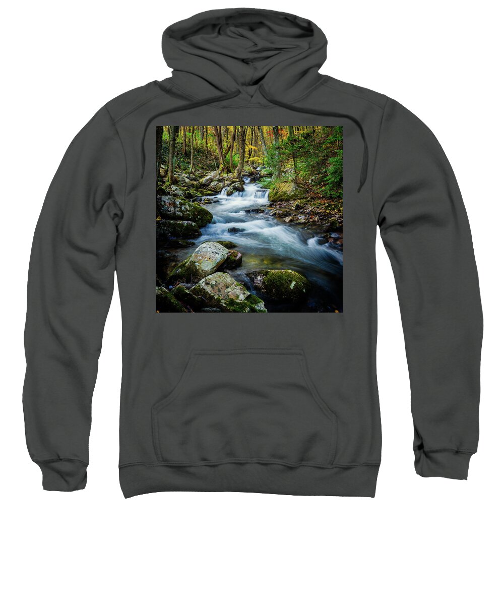 Landscape Sweatshirt featuring the photograph Mill Creek in Fall #3 by Joe Shrader