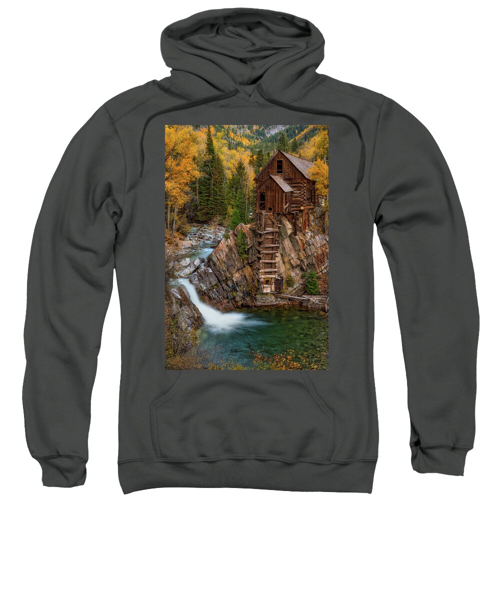 Fall Colors Sweatshirt featuring the photograph Mill in the Mountains by Darren White