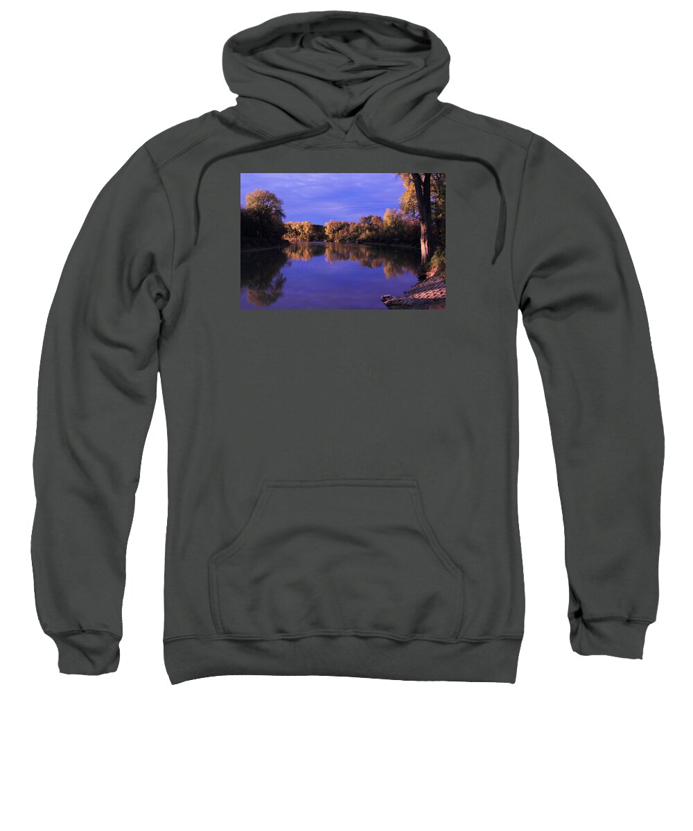 Leaves Sweatshirt featuring the photograph Red River of the North by Jana Rosenkranz