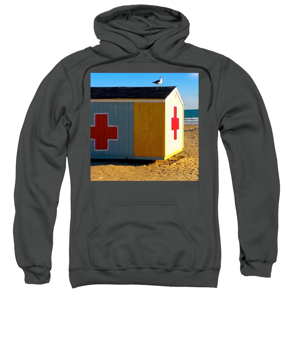 Beach Sweatshirt featuring the photograph Guard by Kate Arsenault 