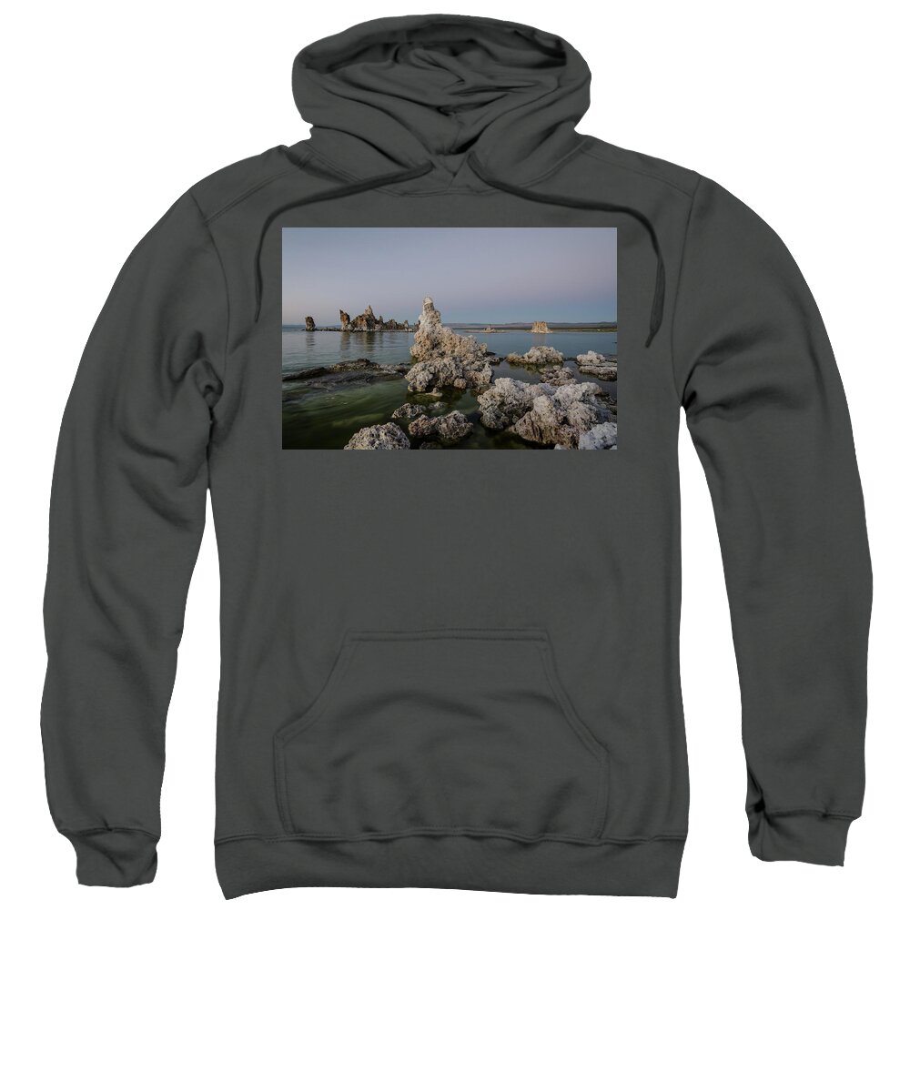 Desert Sweatshirt featuring the photograph Mono Lake at Dusk by Margaret Pitcher