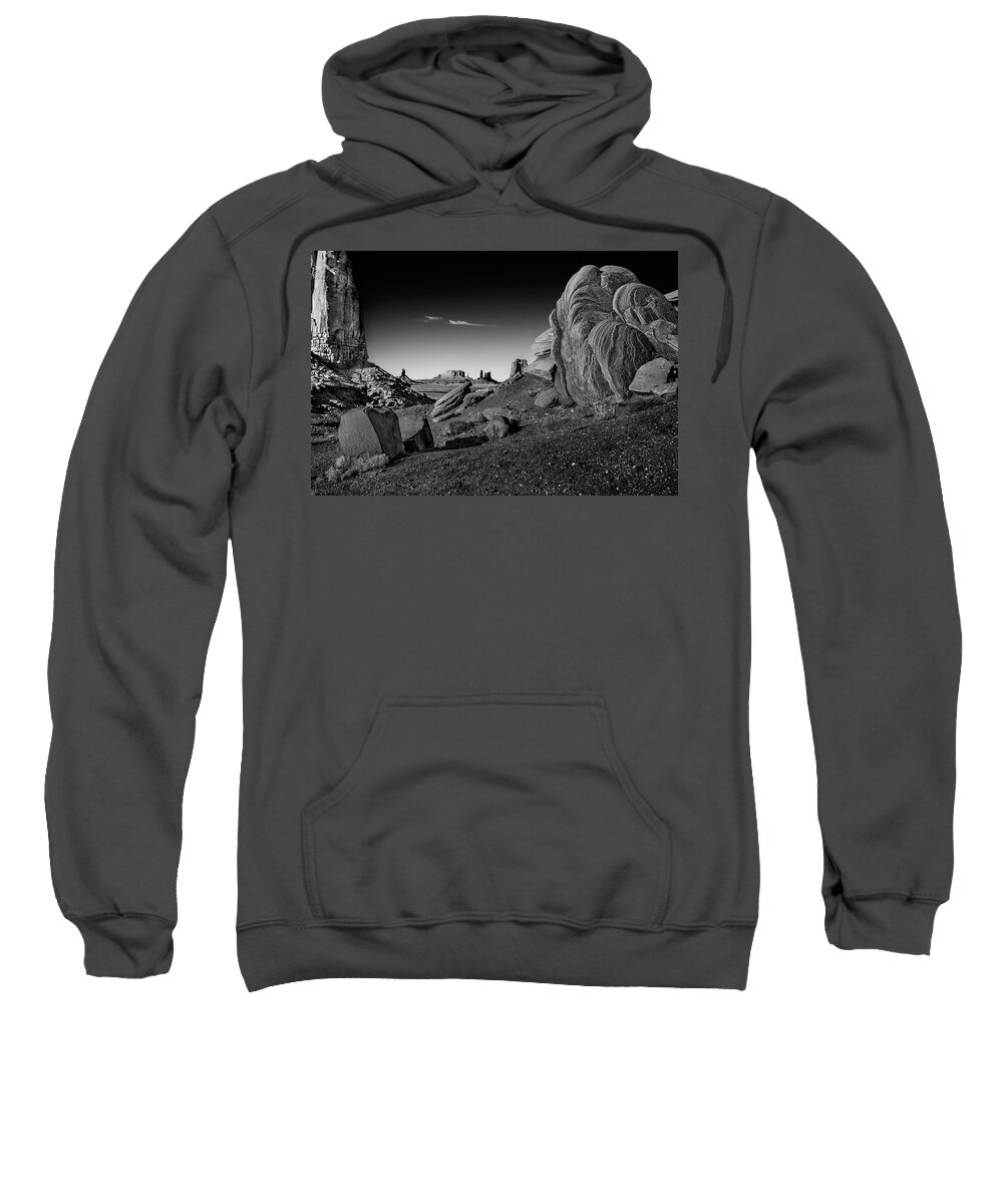Utah Sweatshirt featuring the photograph Monument Valley Rock Formations by Phil Cardamone