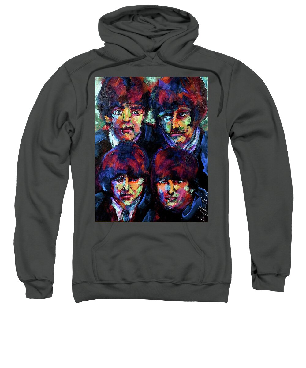 Painting Sweatshirt featuring the painting Mop Tops by Les Leffingwell