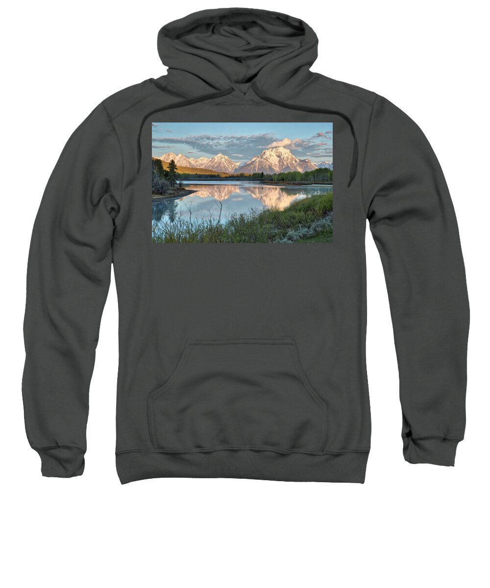Sunrise Sweatshirt featuring the photograph Morning Light at Oxbow Bend by Joe Paul