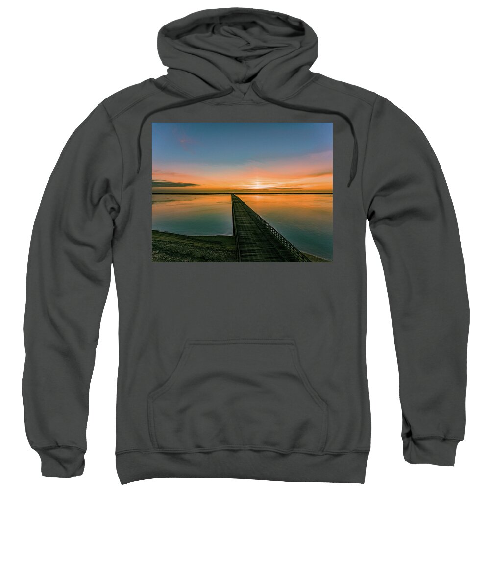 Bridge Sweatshirt featuring the photograph Morning On The Bridge by William Bretton