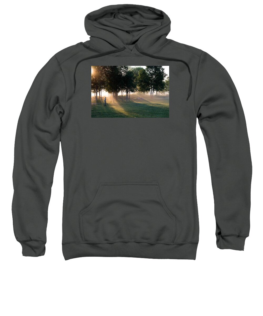 Sunrise Sweatshirt featuring the photograph Morning Rays by Marc Champagne