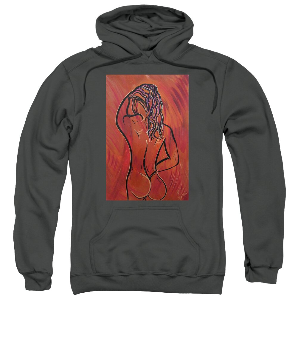 Nude Paintings Sweatshirt featuring the painting Morning Shower by Bill Manson