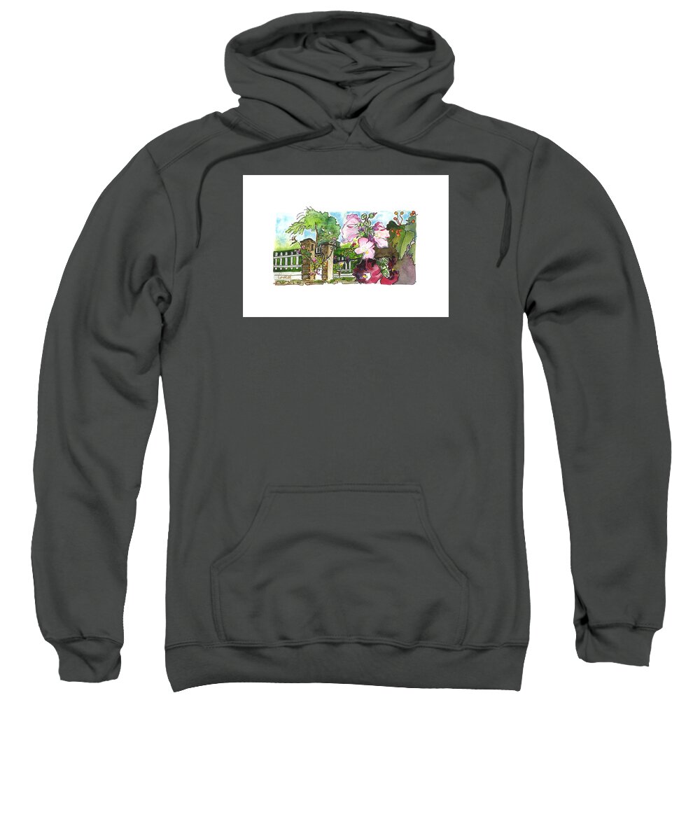 French Countryside Sweatshirt featuring the painting Moulin du Breuil,  Cognac by Joan Cordell