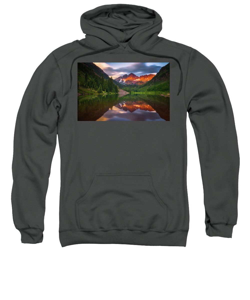 Sunrise Sweatshirt featuring the photograph Mountain Light Sunrise by Darren White