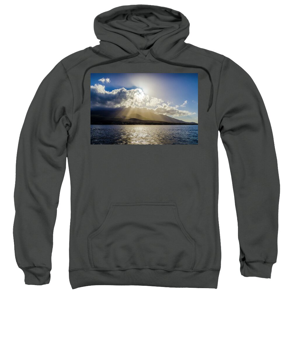 Hawaii Sweatshirt featuring the photograph Mountain Sunbeams by Daniel Murphy