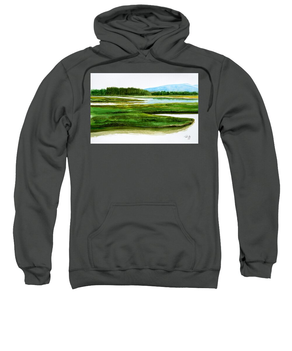 Mount Desert Sweatshirt featuring the painting Mt Desert Island by Paul Gaj
