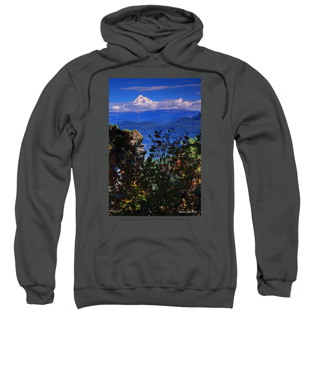 Landscape Sweatshirt featuring the photograph Mt.Hood N Fall by Steve Warnstaff