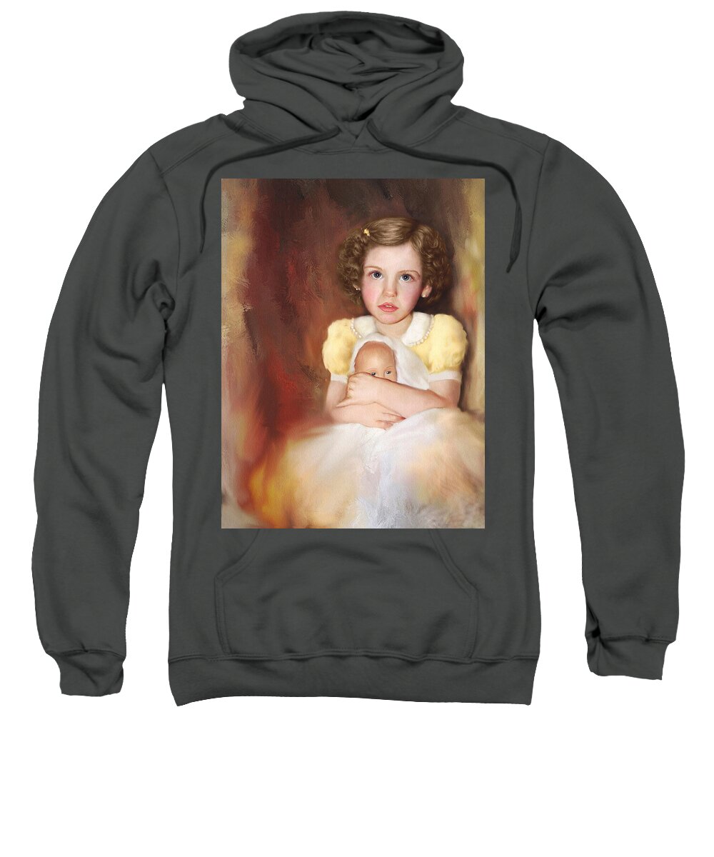 Child Sweatshirt featuring the photograph My dolly by Bonnie Willis