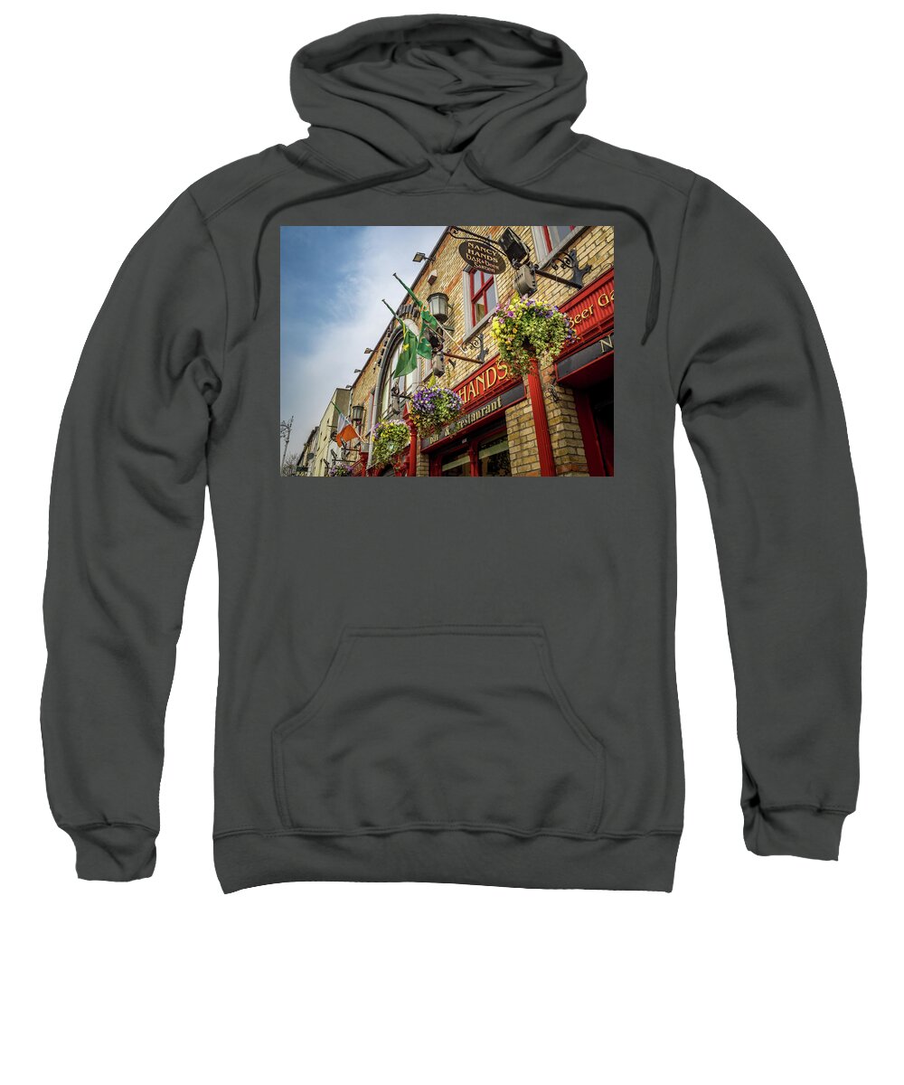 Dublin Sweatshirt featuring the photograph Nancy Hands Bar by Mark Llewellyn