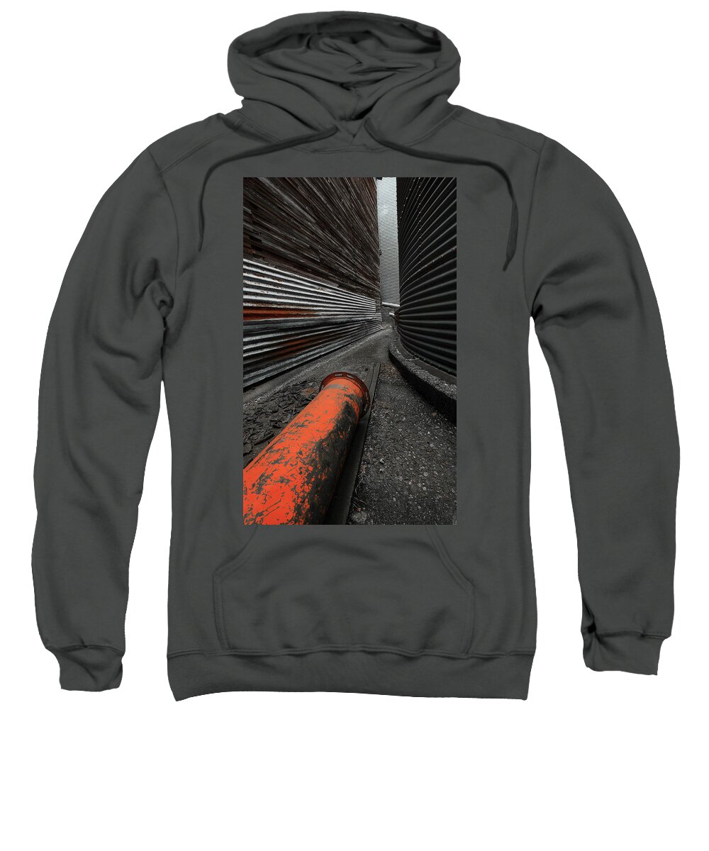 Silo Sweatshirt featuring the photograph Narrow Passage by Bob Cournoyer
