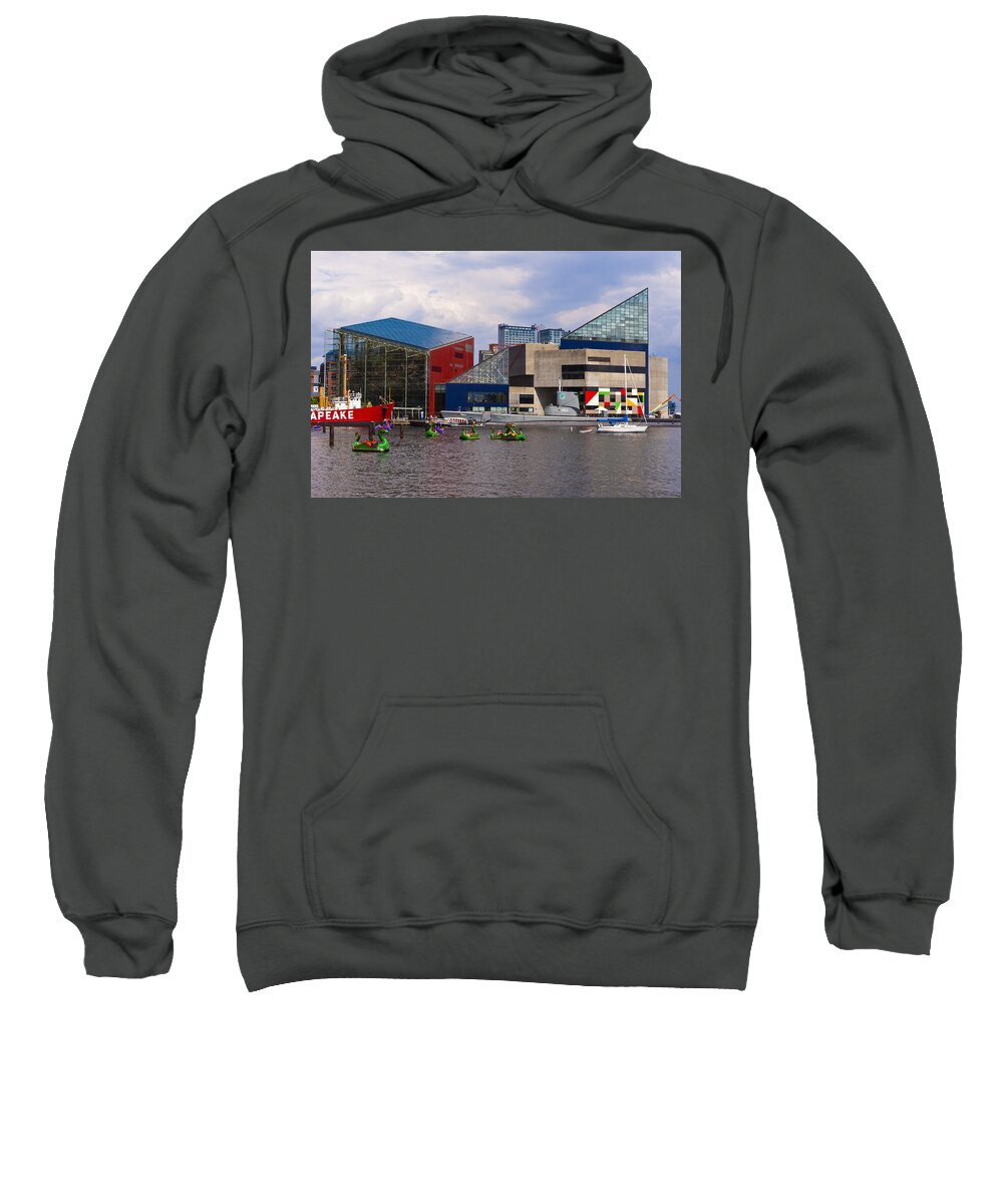 National Sweatshirt featuring the photograph National Aquarium - Baltimore by Lou Ford