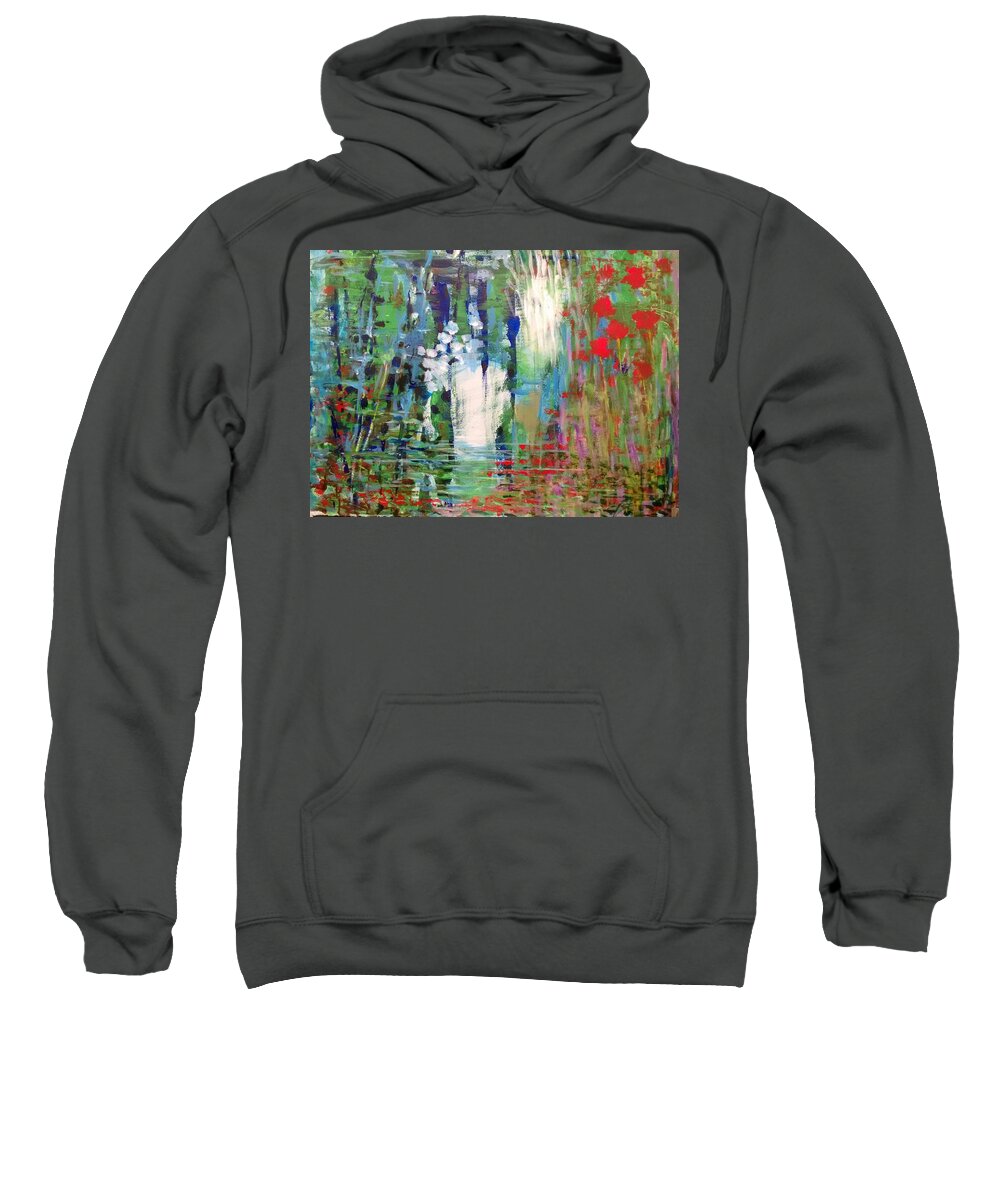 Painting Sweatshirt featuring the painting Natural Depths by Nicolas Bouteneff