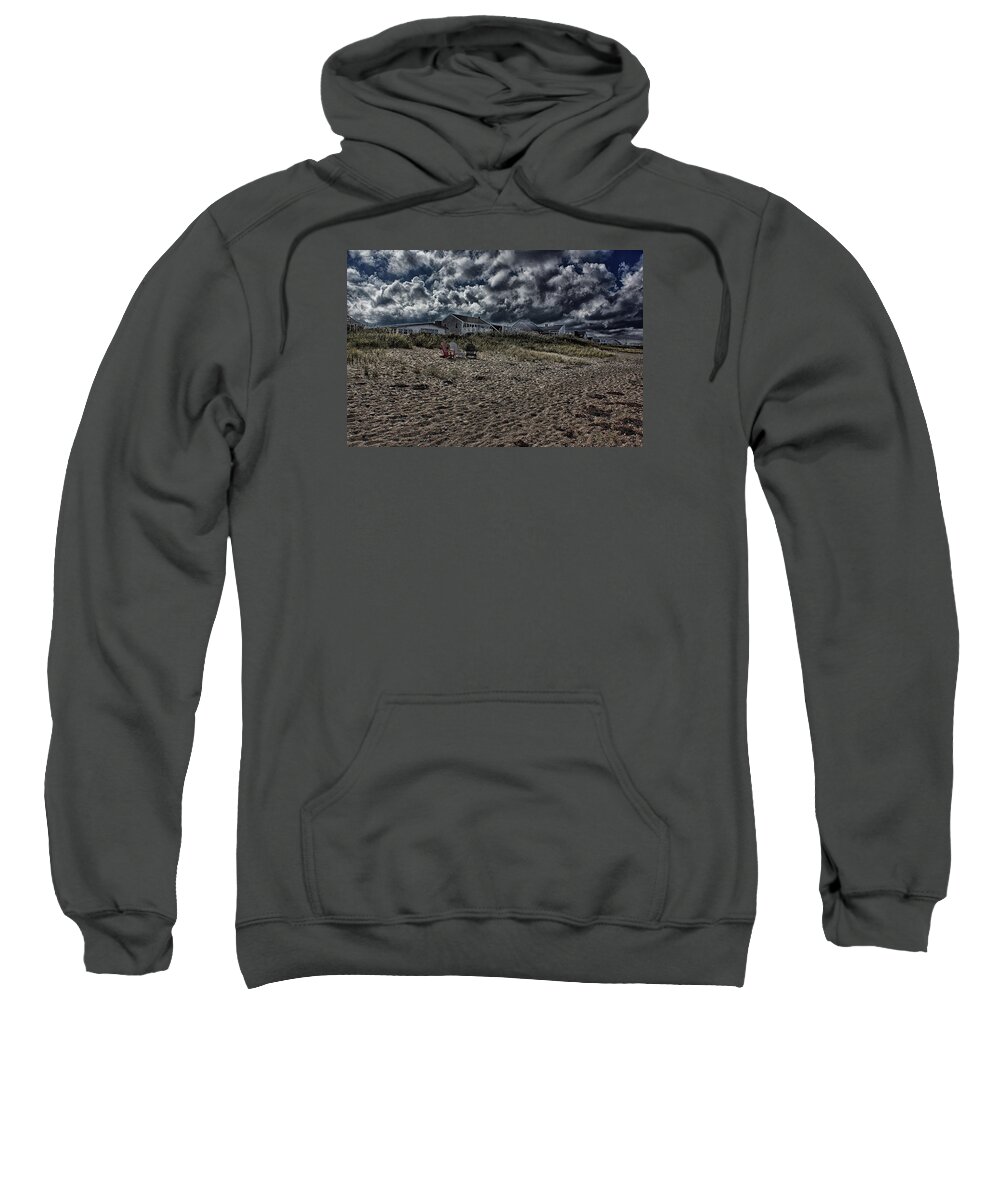 Cape Cod Sweatshirt featuring the photograph Nature Playing To An Empty Beach by Constantine Gregory