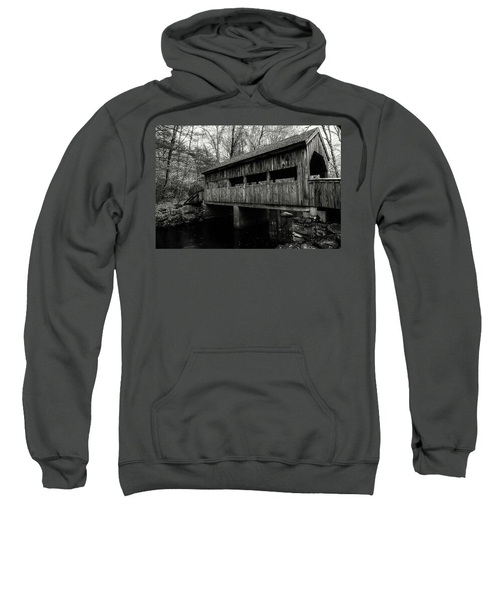 Bridge Sweatshirt featuring the photograph New England Covered Bridge by Kyle Lee