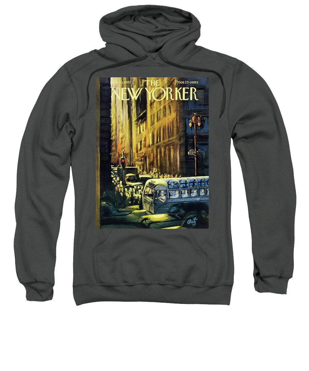Illustration Sweatshirt featuring the painting New Yorker July 23 1960 by Arthur Getz
