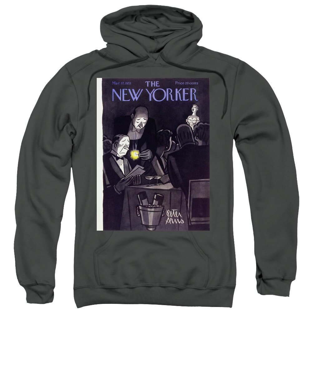 Illustration Sweatshirt featuring the painting New Yorker March 17 1951 by Peter Arno
