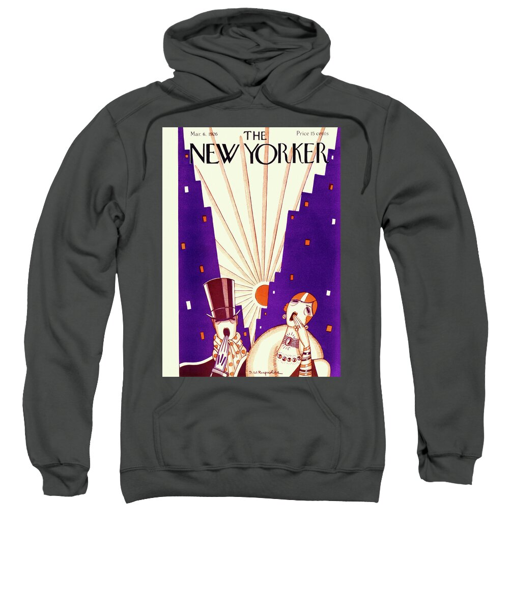 Illustration Sweatshirt featuring the drawing New Yorker March 6 1926 by Stanley W Reynolds