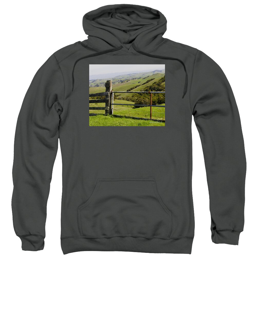 Landscape Sweatshirt featuring the photograph Nicasio Overlook by Joyce Creswell
