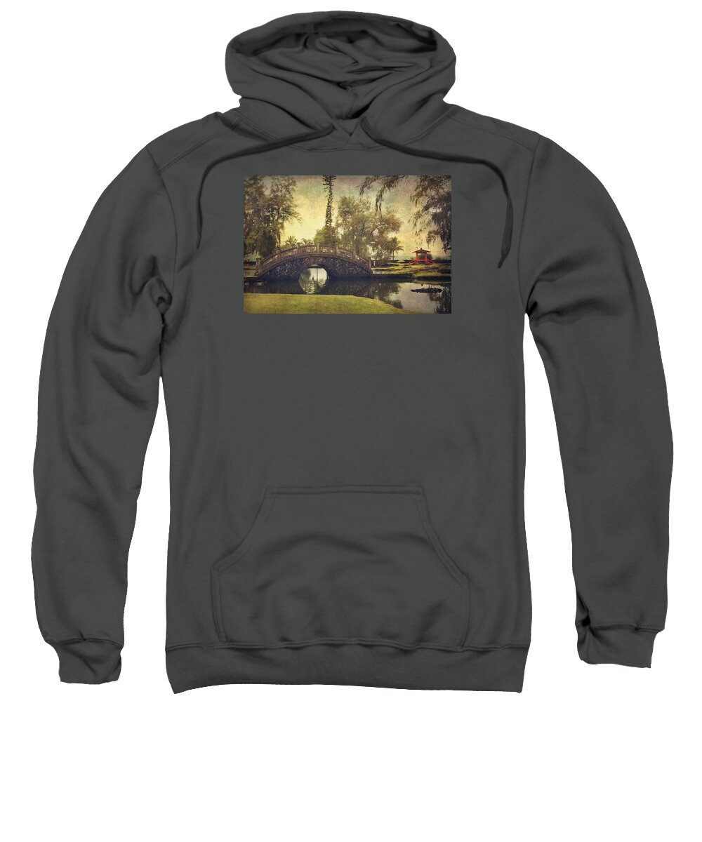 Lili'uokalani Gardens Sweatshirt featuring the photograph No Need to Worry Now by Laurie Search