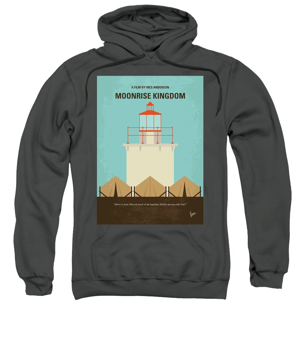 Moonrise Kingdom Sweatshirt featuring the digital art No760 My Moonrise Kingdom minimal movie poster by Chungkong Art