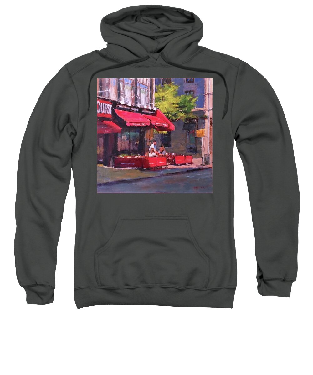 Landscape Sweatshirt featuring the painting Noon Refreshments by Peter Salwen