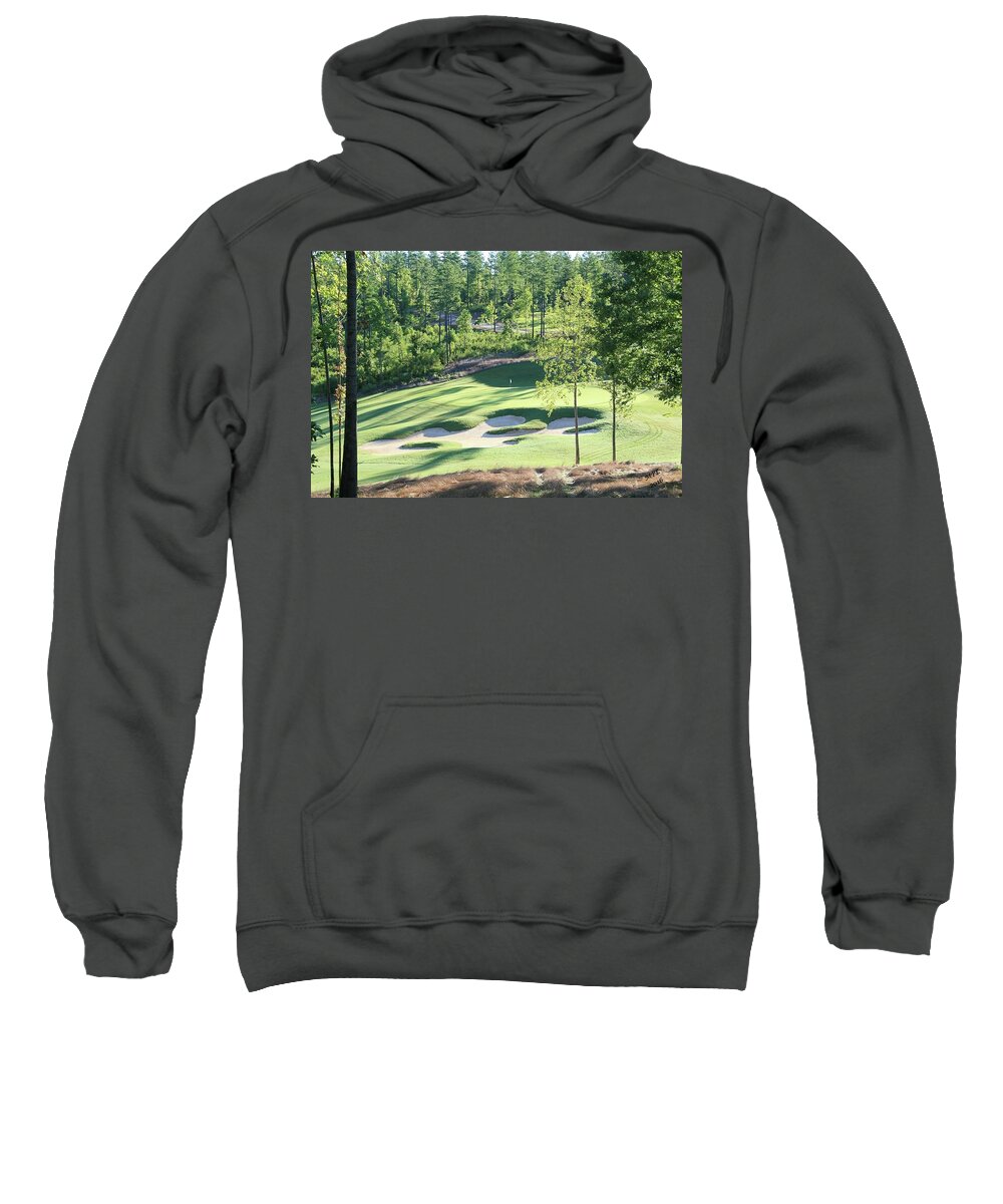 Golf Sweatshirt featuring the photograph North Carolina Golf Course 12th Hole by Marian Lonzetta