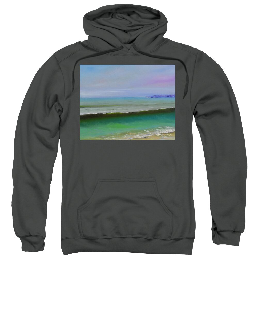 Dana Point Sweatshirt featuring the painting North to Dana Point by Mary Scott
