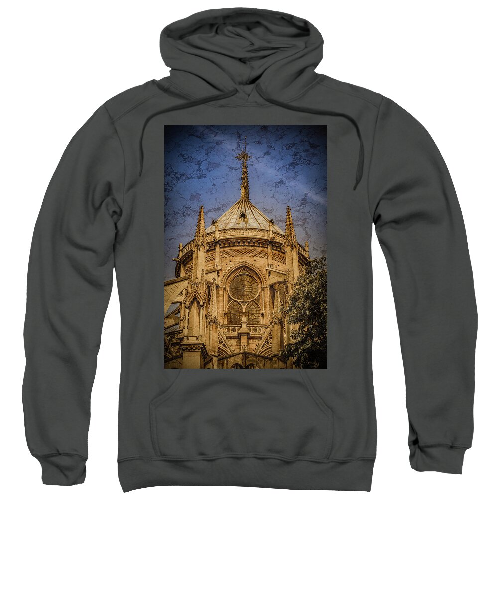 France Sweatshirt featuring the photograph Paris, France - Notre-Dame de Paris - Apse by Mark Forte