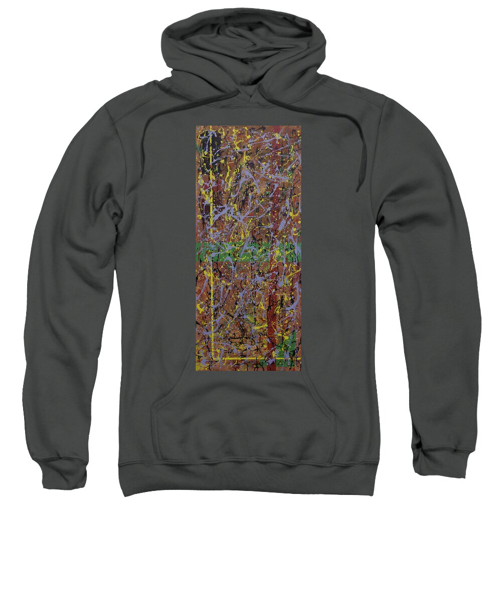 Abstract Sweatshirt featuring the painting Obama Bin Ladin by Julius Hannah