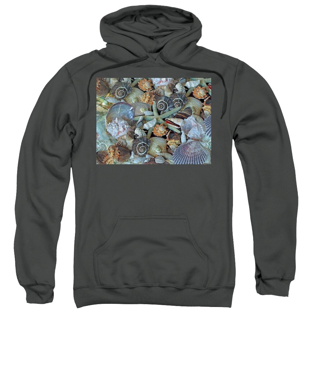 Pile Sweatshirt featuring the photograph Ocean Gems 5 by Lynda Lehmann