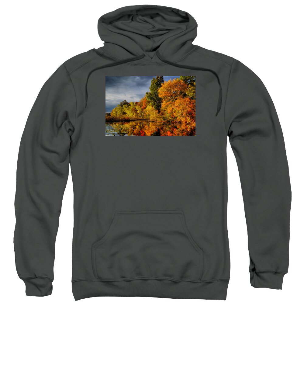 October Sweatshirt featuring the photograph October Foliage by Lilia S