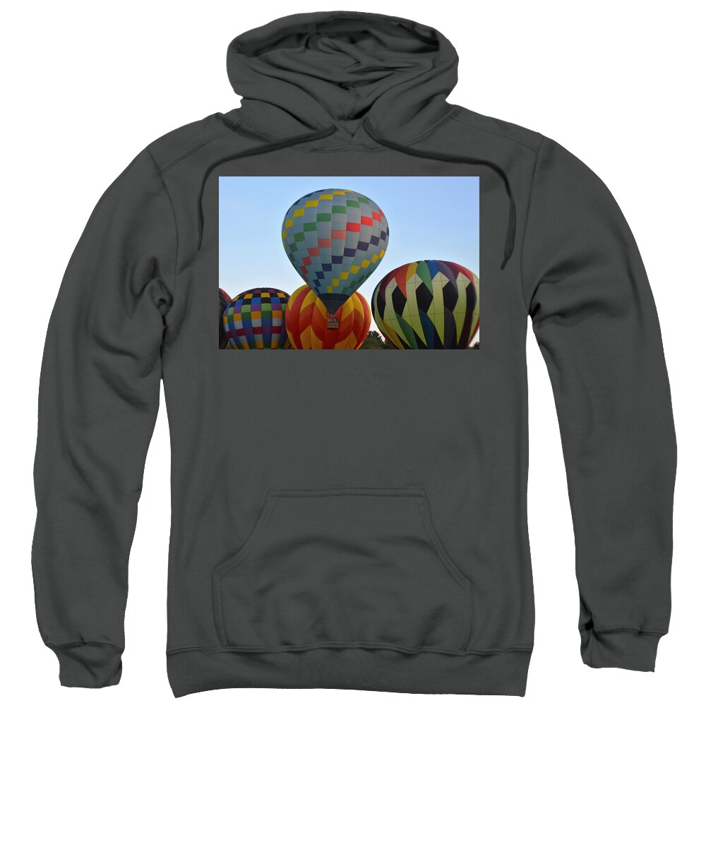 Balloons Sweatshirt featuring the photograph Off We Go by Charles HALL