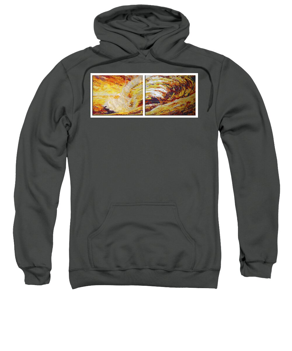Ola Painting Sweatshirt featuring the painting Ola Del Sol by William Love