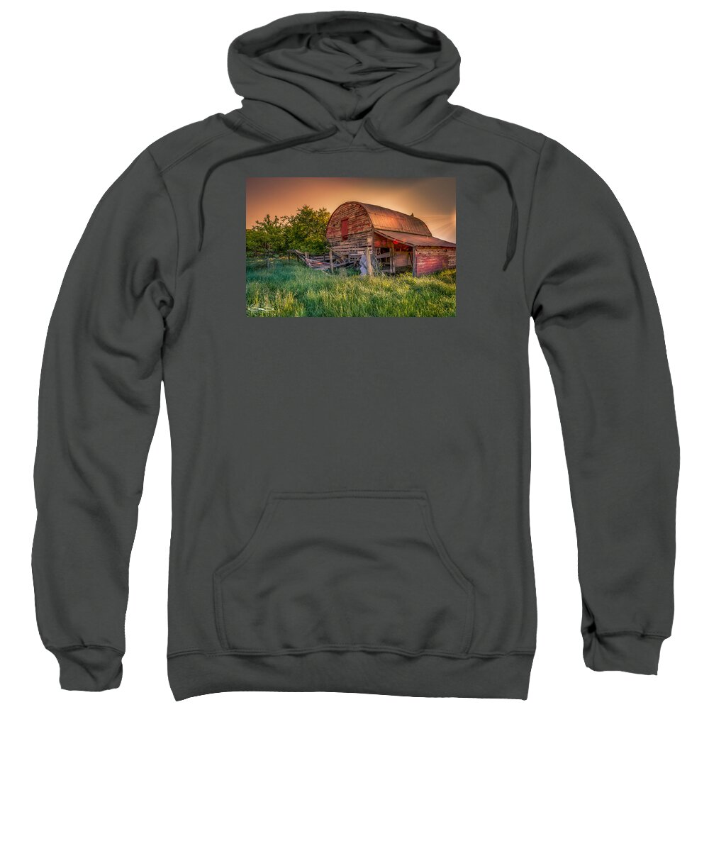Abandoned Sweatshirt featuring the photograph Old Barn by Chris Daugherty