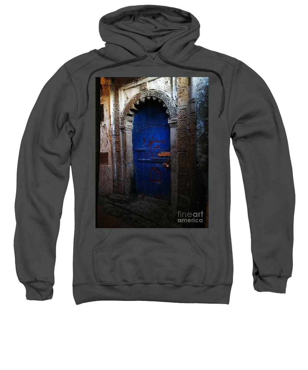 Architecture Sweatshirt featuring the photograph Old blue door by Jarek Filipowicz