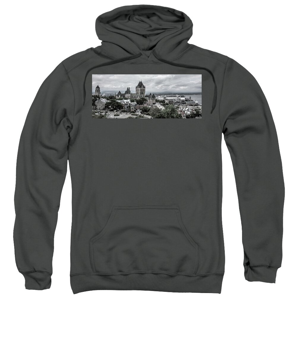 Quebec Sweatshirt featuring the photograph Old Quebec City by Kathy Paynter