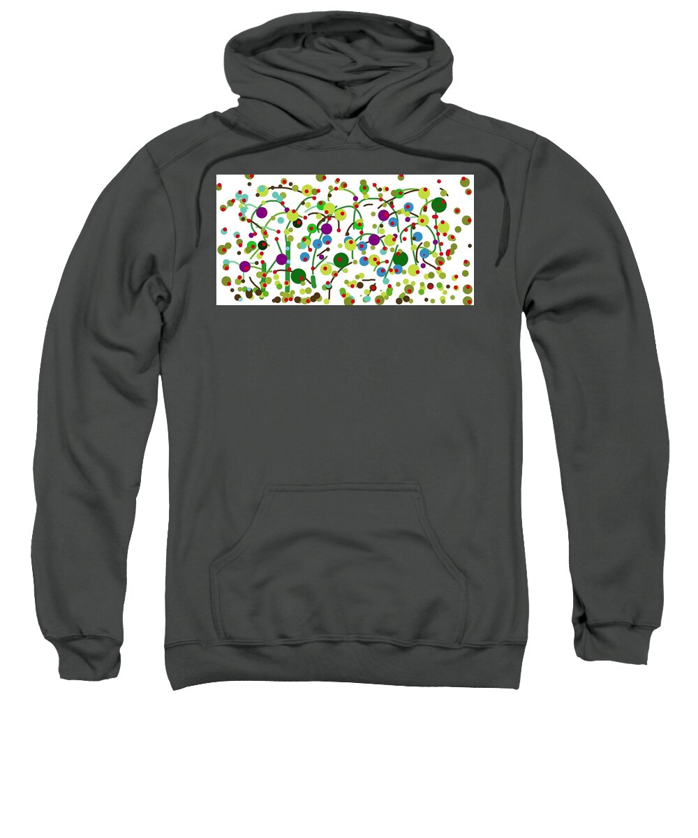 Garden Sweatshirt featuring the digital art Olive Garden by Alida M Haslett