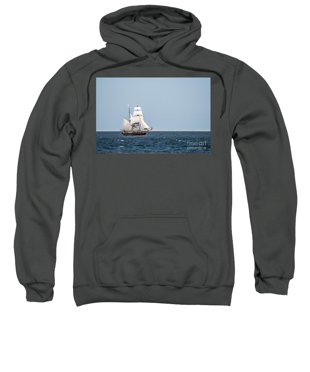 Sailing Ship Sweatshirt featuring the photograph on the way to Texel by Hannes Cmarits