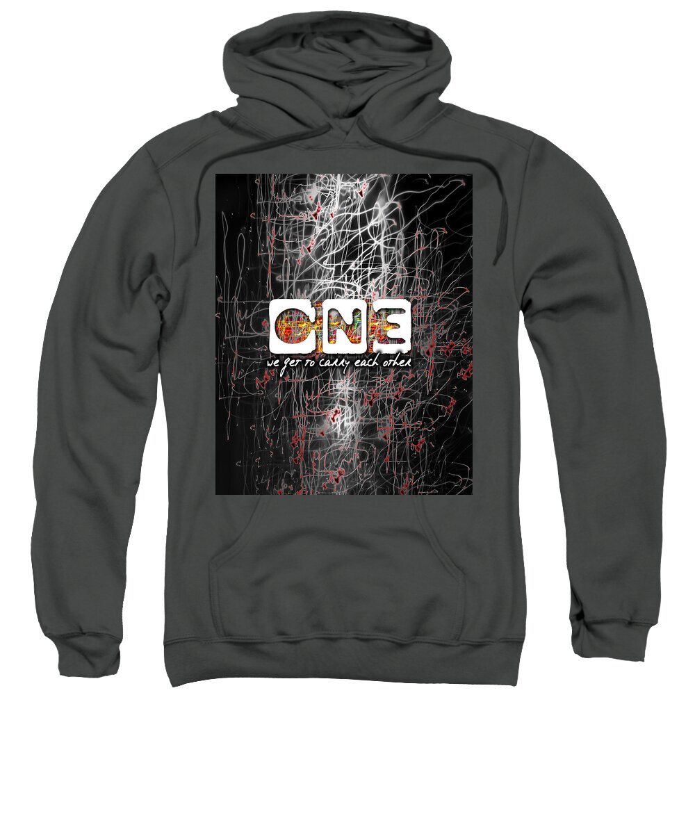 U2 Sweatshirt featuring the digital art One by Clad63
