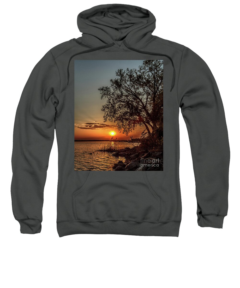 Sunset Sweatshirt featuring the photograph Onondage Lake Sunset by Rod Best