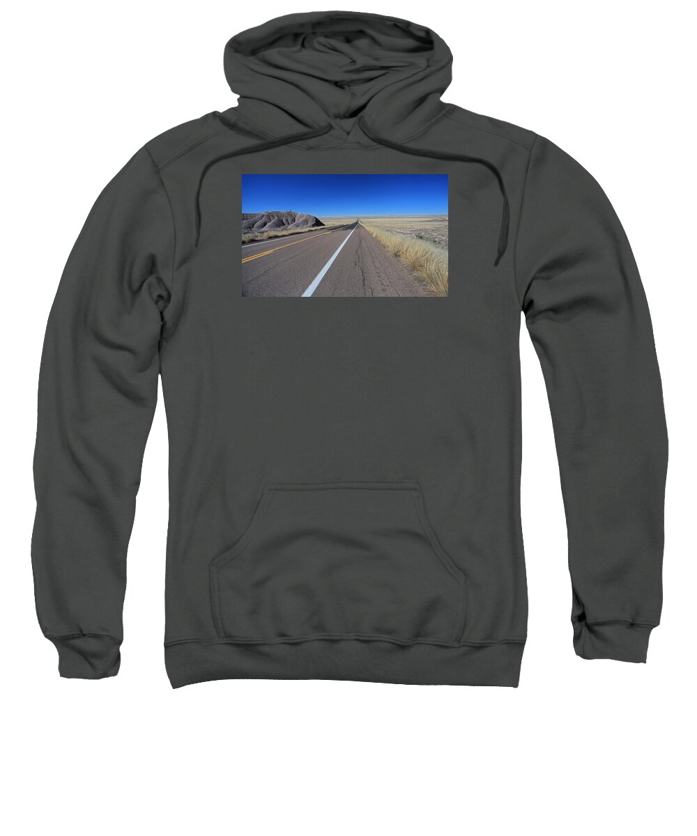 Arizona Sweatshirt featuring the photograph Open Road by Gary Kaylor