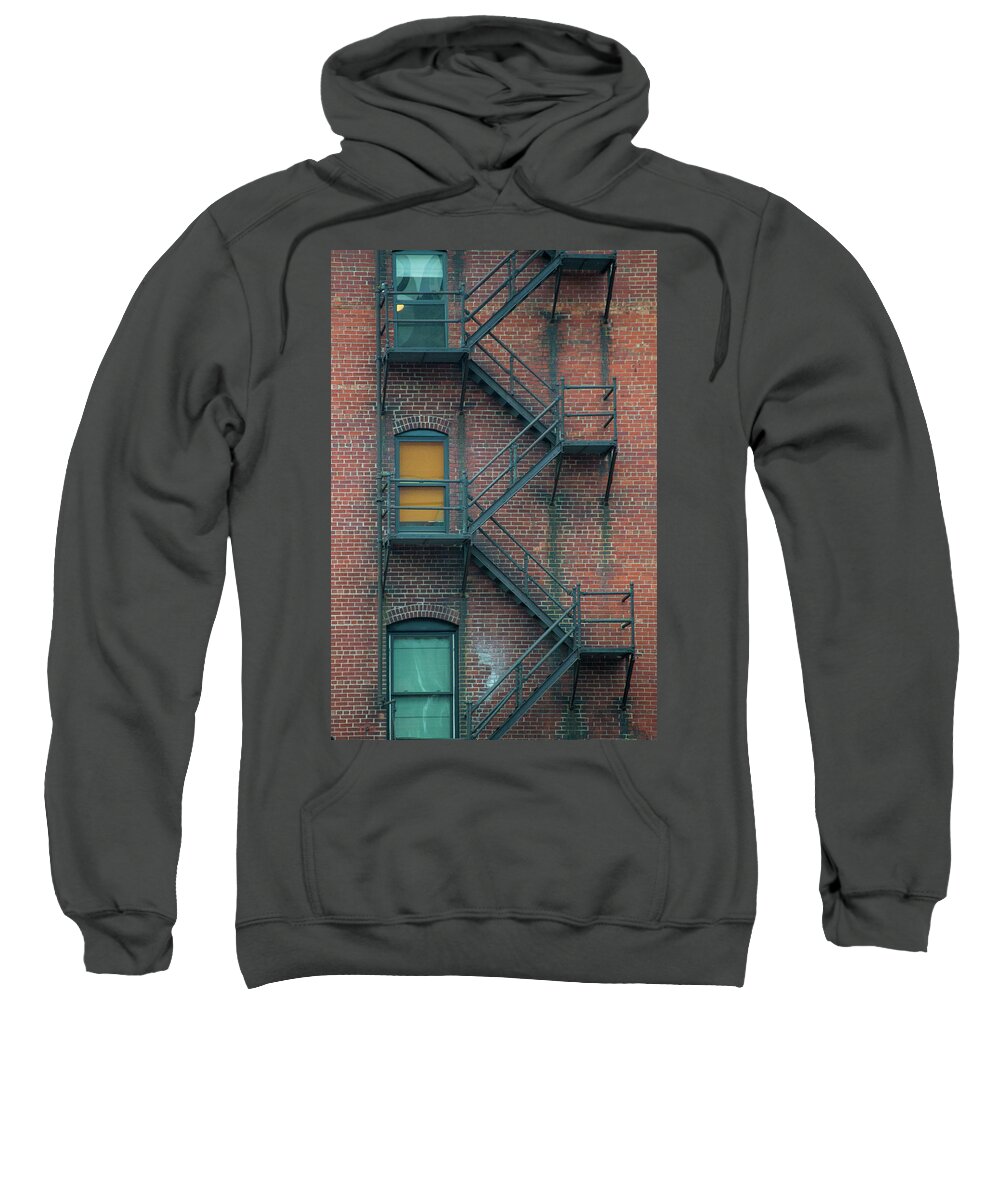 Bricks Sweatshirt featuring the photograph Orange Door by Stephen Holst