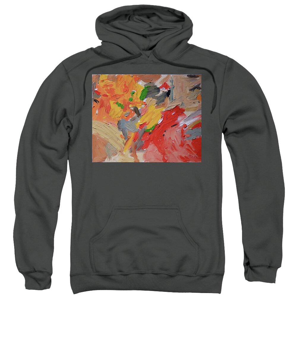 Abstract Sweatshirt featuring the painting Orange Light by Stan Chraminski